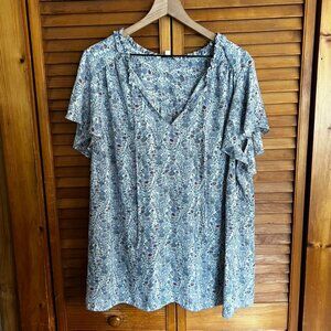 Rose + Olive Plus Floral Blouse